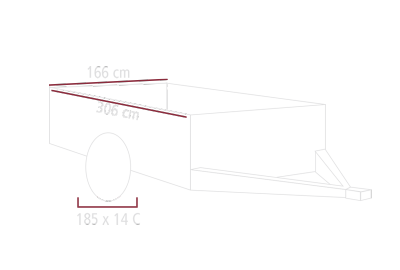 Remorque bagagère Sorel PJ306F113 Gamme Parcs et loisirs